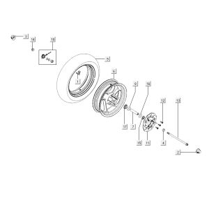 front wheel counter disc Kymco Agility RS 4-stroke white 09