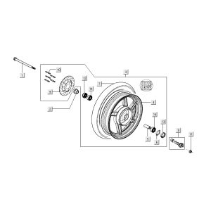 Front wheel - drive Kymco Nexxon 4-stroke dark grey
