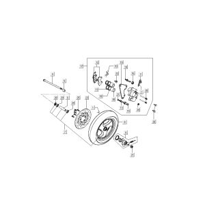 Front wheel - Claw Kymco B&W LC 2-stroke silver