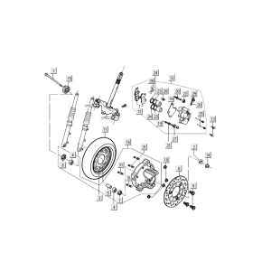 Front wheel - Claw Kymco Filly 4-stroke silver