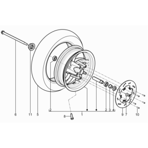 Piaggio Typhoon 50 2-stroke Euro 3 2011 front wheel