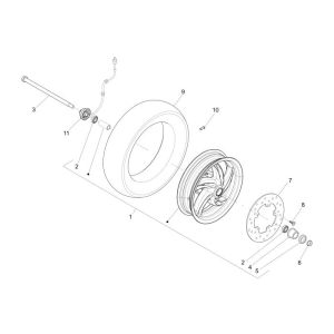 Front wheel Piaggio New Fly 4-stroke 4-valve