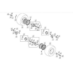 Front Wheel Kymco Maxxer 90 Black