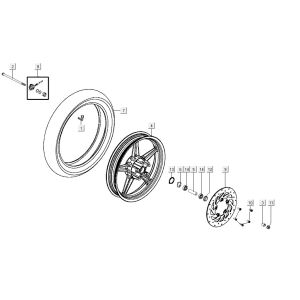 front wheel AGILITY CITY 16 4T 125