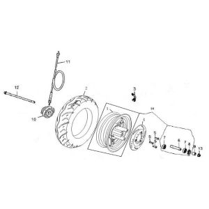 Front wheel AGM GT champagne