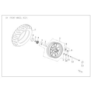 Front wheel Agm Vx50 plus