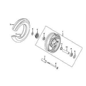 Front wheel Benzhou City Star 4-stroke