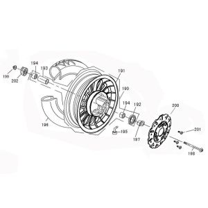 Front wheel Benzhou YY50QT-45A titanium