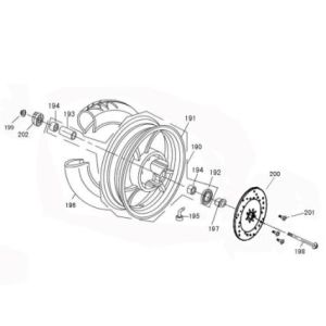 Front wheel Benzhou ZN50QT-36 black