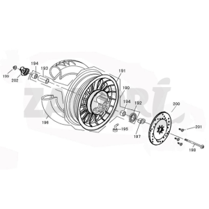 Front wheel BTC Riva Sport pantone blue