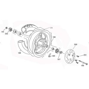Front wheel China R8 white