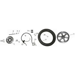 Front wheel China Touring black