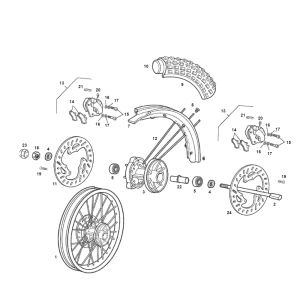 Front wheel Derbi Senda SM DRD - O.M.