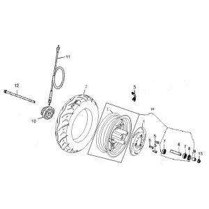 Front wheel Eagle-Wing Torino white black