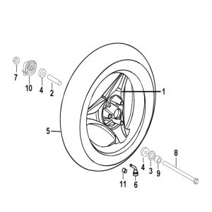 Front wheel Generic Ideo white 2010 2-stroke