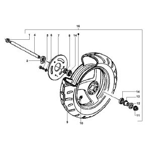 Front Wheel Gilera Runner 98-2005 2-stroke