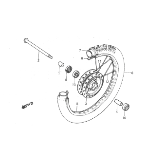 Honda MT50 front wheel