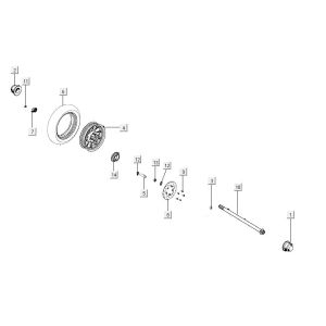 Front wheel Kymco Carry 4-stroke injection euro4 white
