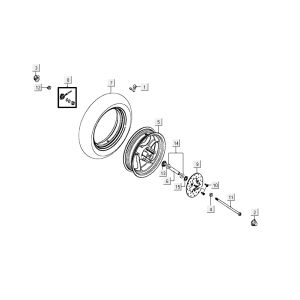 Front wheel Kymco Delivery 4-stroke white