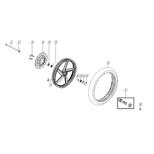 Front wheel Kymco K-Pipe 125cc