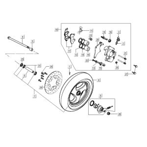 Front wheel Kymco New Dink 200i