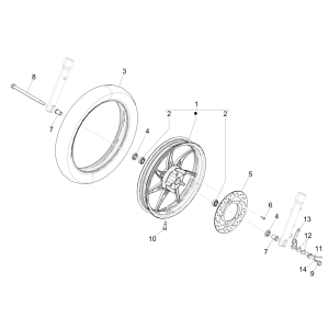 Piaggio Liberty 50 4-stroke front wheel (IGET euro 5)