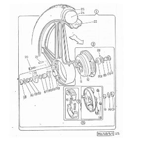 Voorwiel ster Puch Maxi