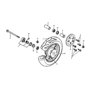 Front wheel Sym Jet Euro-X 2-stroke