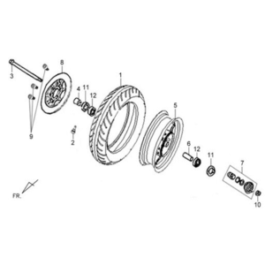 Sym X'PRO 125 front wheel