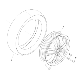 Vespa GTS 125 4T E5 ABS 2021 (EMEA) front wheel
