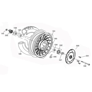 Front wheel Vom Riva Sport red