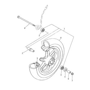Front wheel Yamaha Jog-R LC 2-stroke