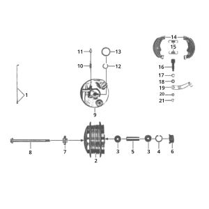 Zundapp GTS 50 517-40L5 front wheel