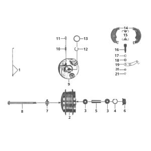 Zundapp GTS 50 517-39L0 front wheel