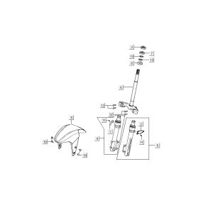 Fork-Spatb. Kymco Super9 2-stroke mm silver