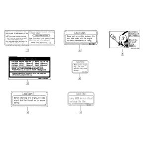 Warning Labels Kymco Xciting 400i Yellow