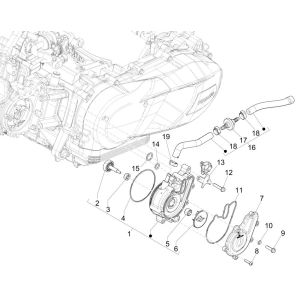 Piaggio Medley 125 ABS E5 2021-2022 water pump (EMEA)