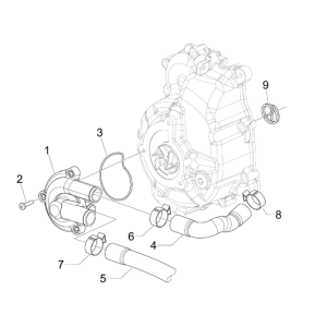 Water pump Piaggio MP3 300LT Sport 2009-2014