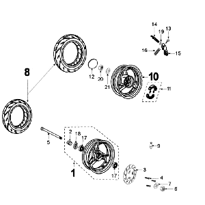 Wheels Peugeot New Vivacity 4-stroke Blue