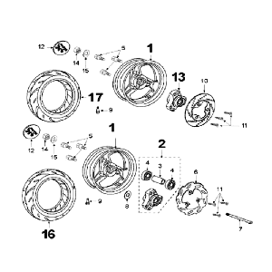 Wheels Peugeot Speedfight 2 LC silver