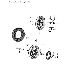 Wheels Peugeot Speedfight 4 LC black/blue