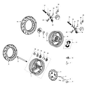 Wheels Peugeot Vivacity 2 E2 2-Stroke