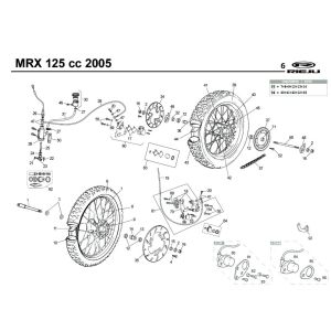 Wheels Rieju MRX 125 red 2005 4-Stroke