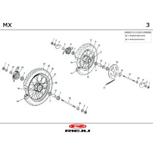 Wheels Rieju MX orange 2000 2-Stroke