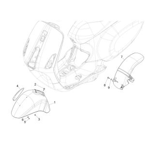 Wheel Space- Mudguard Vespa Primavera 125 4T 3V IE ABS