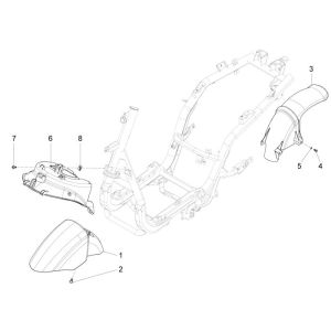 Legshield Piaggio New Fly 4-stroke 4-valve blue midnight 222