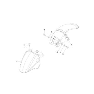 Mudguard Piaggio Zip 2000 2-stroke AC red 894