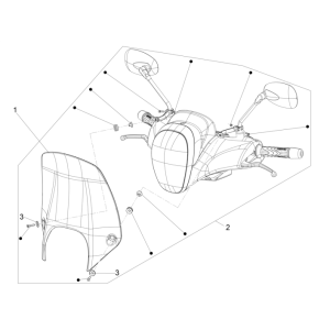 Windshield - Windows Piaggio Beverly 350 E3 Sport Touring 2013-2014