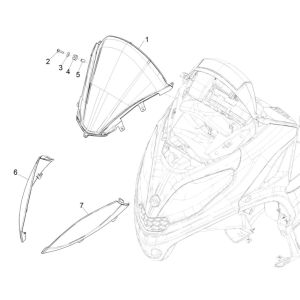 Piaggio MP3 300 HPE/300 HPE SPORT E5 ABS 2020-2022 Windshield (EMEA)