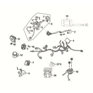 Sym Fiddle III 50 E3 wire harness